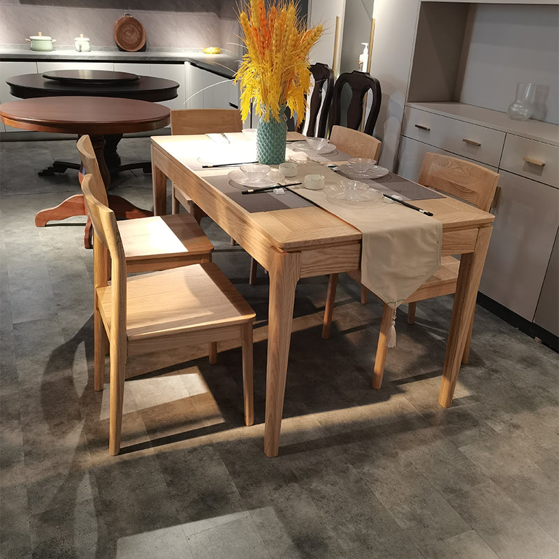 SANHUAN Solid wood dining table series(customizable) Round table villa high-end restaurant furniture