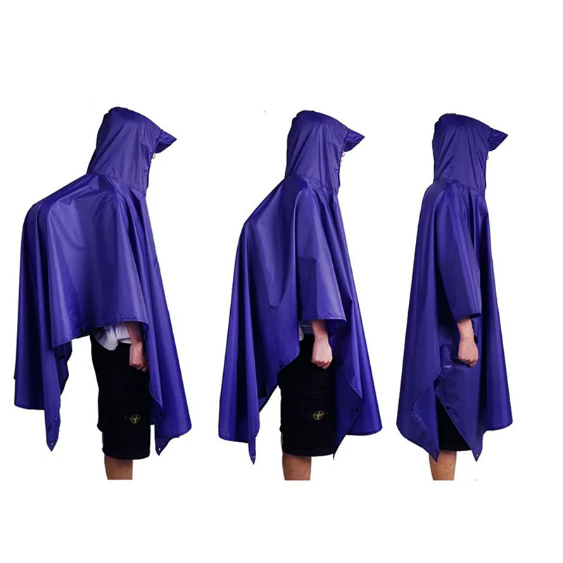 HUALIE Multi-functional three-in-one outdoor block poncho foreign trade mountaineering walking poncho raincoat riding adult Increase and thicken