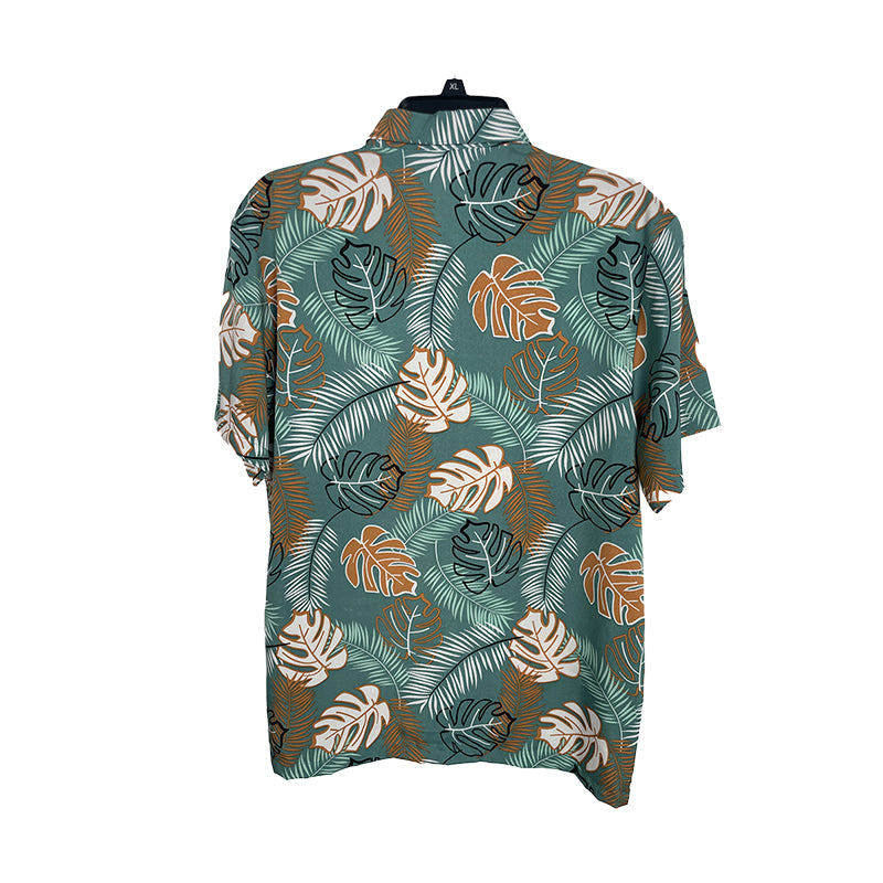 XINHUARUI Plus-size beach shirt Printed shirt Green