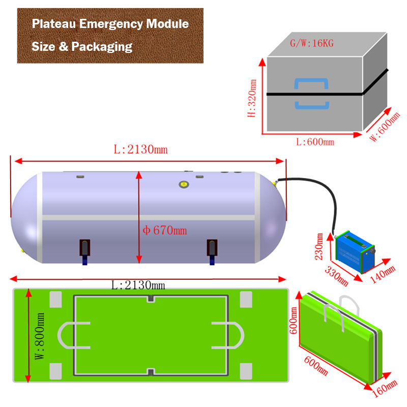 YANGYU Backpack Single Cabin Oxygen generation and pressurization integrated system portability oxygen chamber