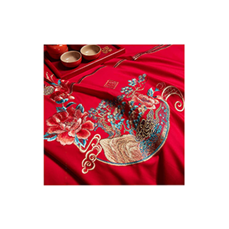 SHANGDIE Four sets of wedding bedding with flowers and weddings(Customized products, specific price ask customer service)Festive high-end embroidery kit