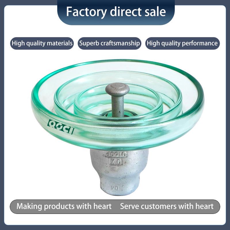 QOCI ELECTRIC 160KN Suspended Tempered Glass Insulator U160b(Starting from 1000,Specific price consulting customer service) Anti-Pollution glass Insulator