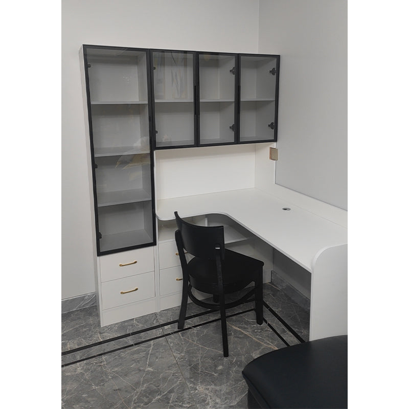 PAMEIDI computer desk(Products can be customized, price ask customer service)integrated desk and bookshelf Computer desktop