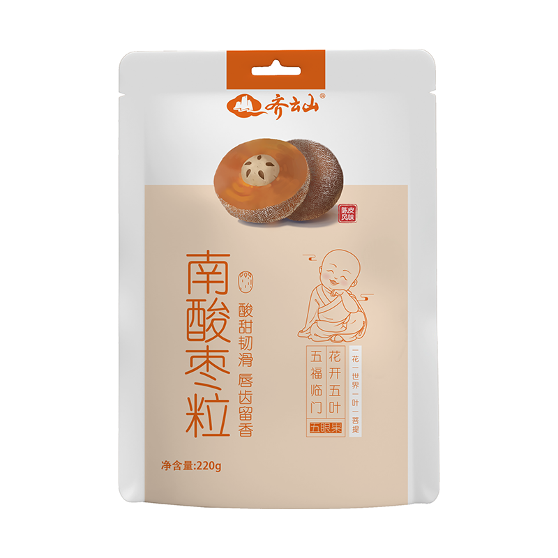 QIYUNSHAN Southern Jujube Granules sour date cake with tangerine peel Sweet and sour preserves