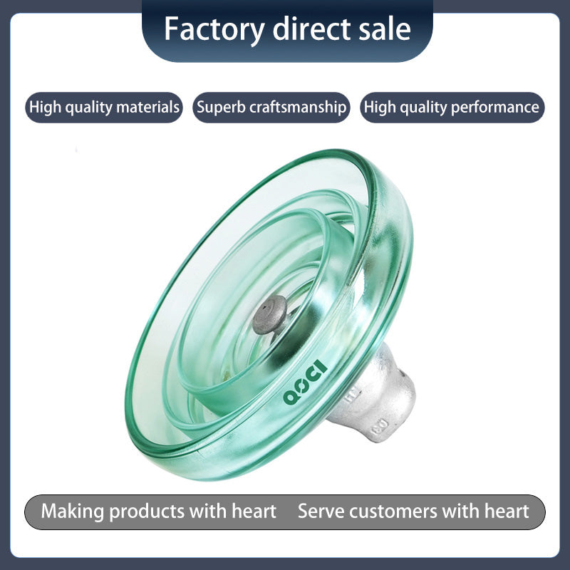 QOCI ELECTRIC 160KN anti-fouling tempered glass insulator U160bp(Starting from 1000,Specific price consulting customer service)Anti-Pollution glass Insulator