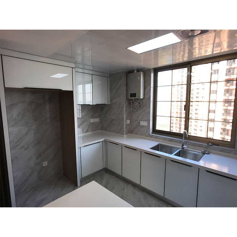 HUIBANG Simple Luxury Series solid wood cabinet(Products can be customized, price ask customer service)Solid wood multi-layer environmental protection cabinet Cabinet door glass titanium crystal panel
