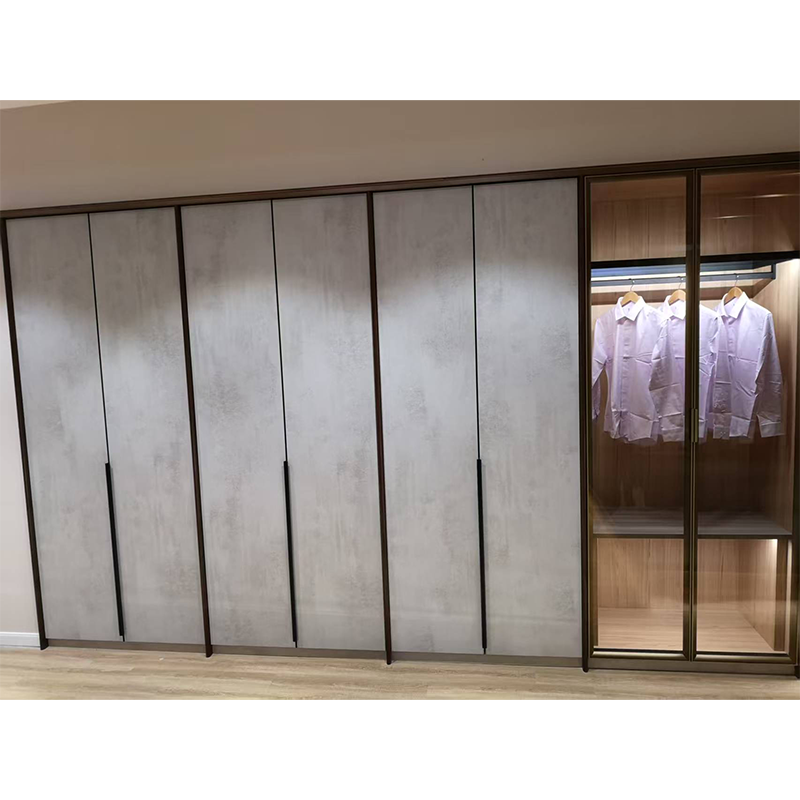 Комбинированный шкаф серии HUIBANG SIMPLE LUXURY (изделие может быть изготовлено по индивидуальному заказу, цену уточняйте у службы поддержки клиентов) Шкаф разнообразного дизайна, современный минималистичный шкаф