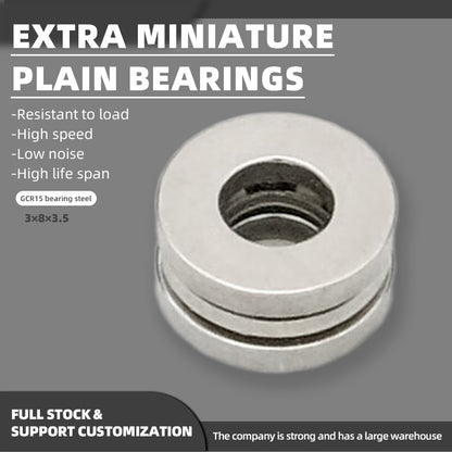 XINOU Special miniature flat bearings F3-8M  Small Bore Plain Bearings  Ultra-thin miniature flat bearings