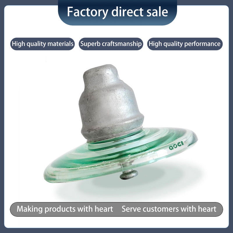 QUANXIN 40KN suspended tempered glass insulator U40b（Ask customer service for specific prices）High voltage line insulators  For transmission lines