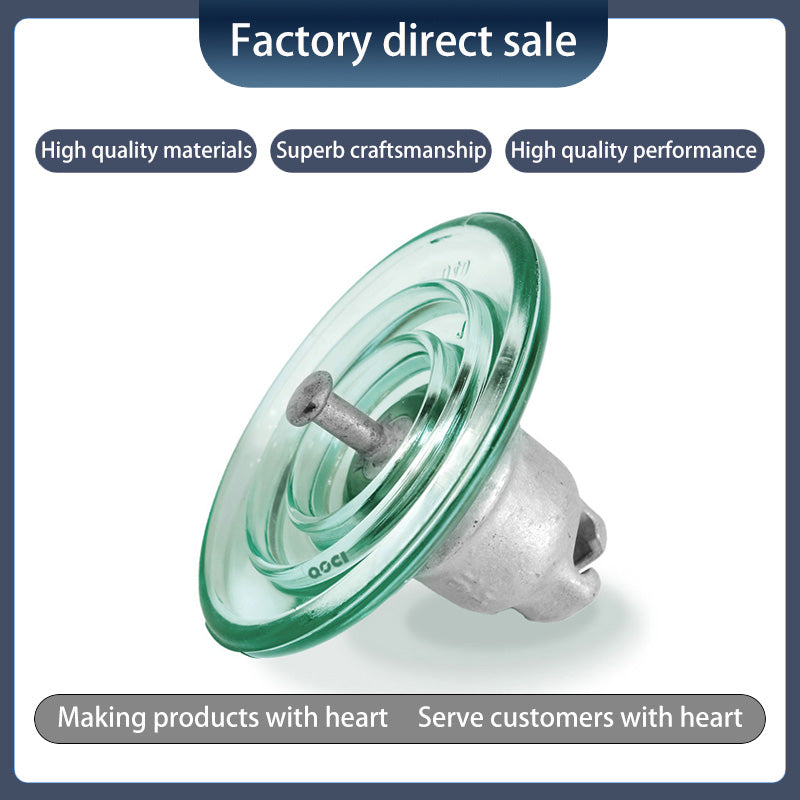 QOCI ELECTRIC 40KN Suspended Tempered Glass Insulator U40b（Starting from 1000，Specific price consulting customer servicey） Anti-Pollution glass Insulator