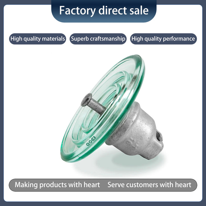 QUANXIN 40KN suspended tempered glass insulator U40b（Ask customer service for specific prices）High voltage line insulators  For transmission lines