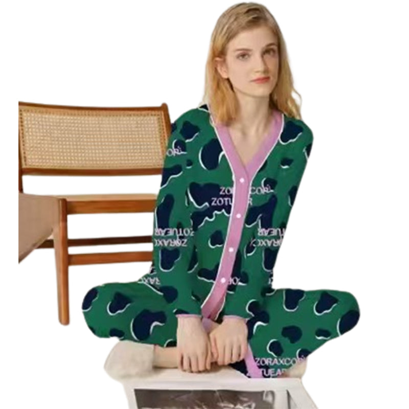SENJI  Green Homewear（Products can be customized, price ask customer service）Spring and Autumn Loungewear  Antibacterial pyjamas