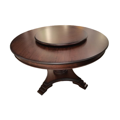 SANHUAN Solid wood dining table series（customizable） Round table villa high-end restaurant furniture