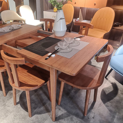 SANHUAN Solid wood dining table series（customizable） Round table villa high-end restaurant furniture