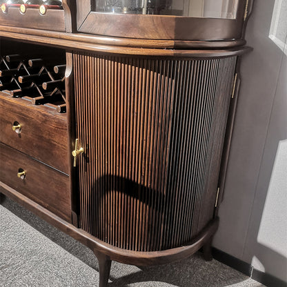 SANHUAN New Chinese restaurant furniture series（customizable） Side cabinet Locker Glass wine cabinet