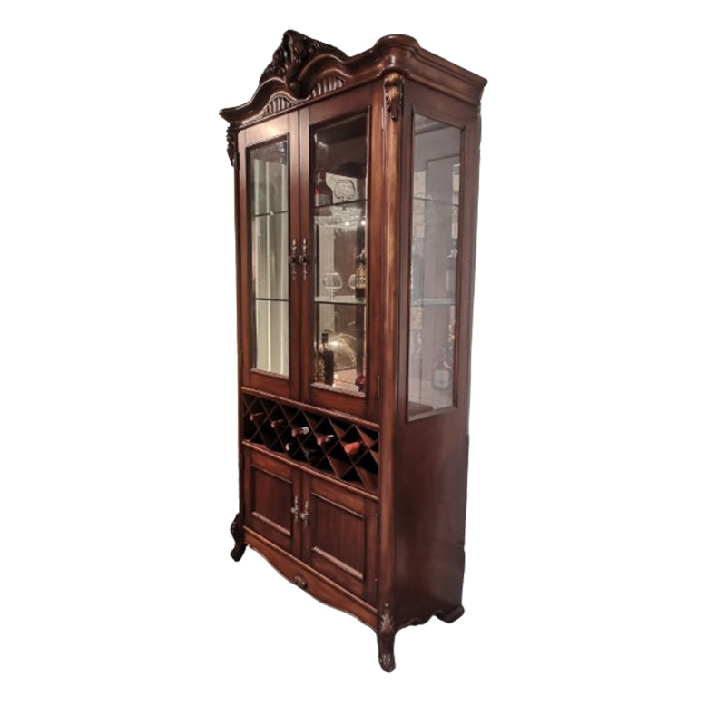 SANHUAN European living room furniture series（customizable）Solid wood retro display cabinet Glass cabinet