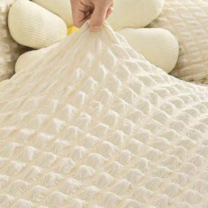 LINCHANG  Three-dimensional bubble lattice  Non-slip seersucker cat scratch sofa cover full cover sofa cover