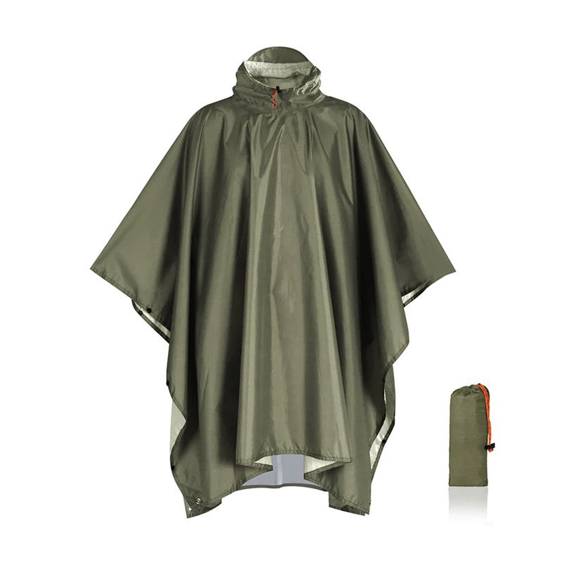 HUALIE Multi-functional three-in-one outdoor block poncho foreign trade mountaineering walking poncho raincoat riding adult   Increase and thicken