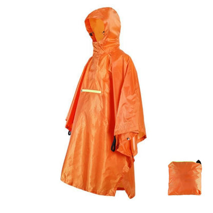 HUALIE Polyester multi-functional three-in-one poncho raincoat Adult mountaineering camping tour outdoor emergency waterproof poncho