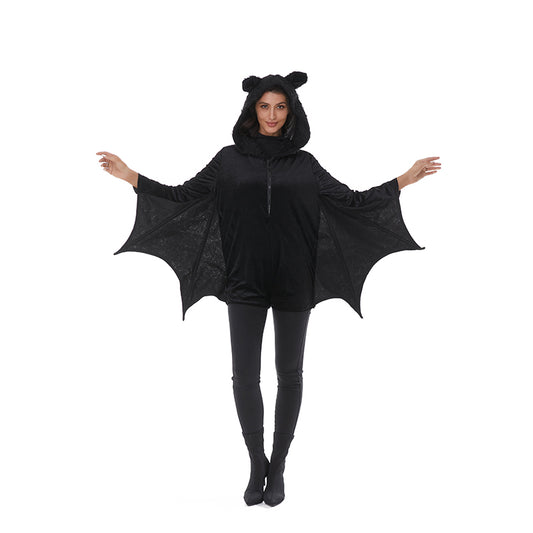 CAIYUN Black hooded female bat 1 piece set Y8809 costume A kindergarten party