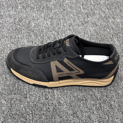 YONGJIA Spring new leather head layer cowhide fashion single shoes men's shoes All match flat comfortable sports casual shoes (85835-61)  Low top non-slip soft sole