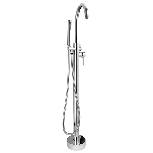 QINGQUAN Freestanding floor bath faucet electroplate  Household bathtub faucet anticorrosion and rust prevention