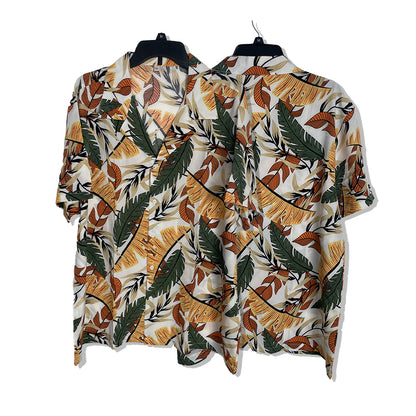 XINHUARUI Plus-size beach shirt Printed shirt