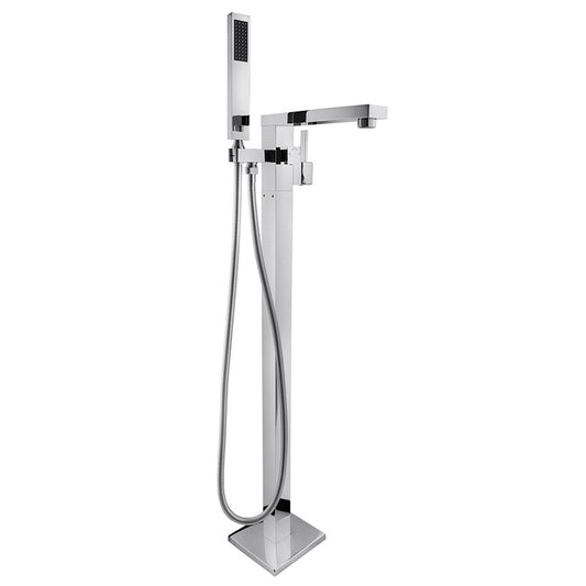 QINGQUAN Freestanding floor bath faucet electroplate  Household bathtub faucet anticorrosion and rust prevention