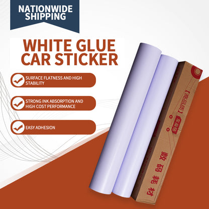 YIXING white glue car sticker（Ask customer service for specific prices）White adhesive advertising car stickers  Waterproof car sticker