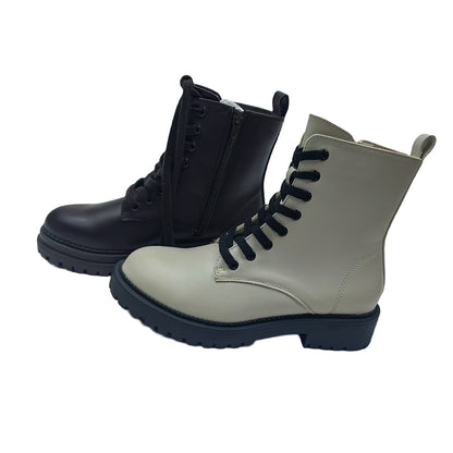 XINHAO England style soft surface thick sole short Martin boots（Ask customer service for specific prices）small person  side zipper