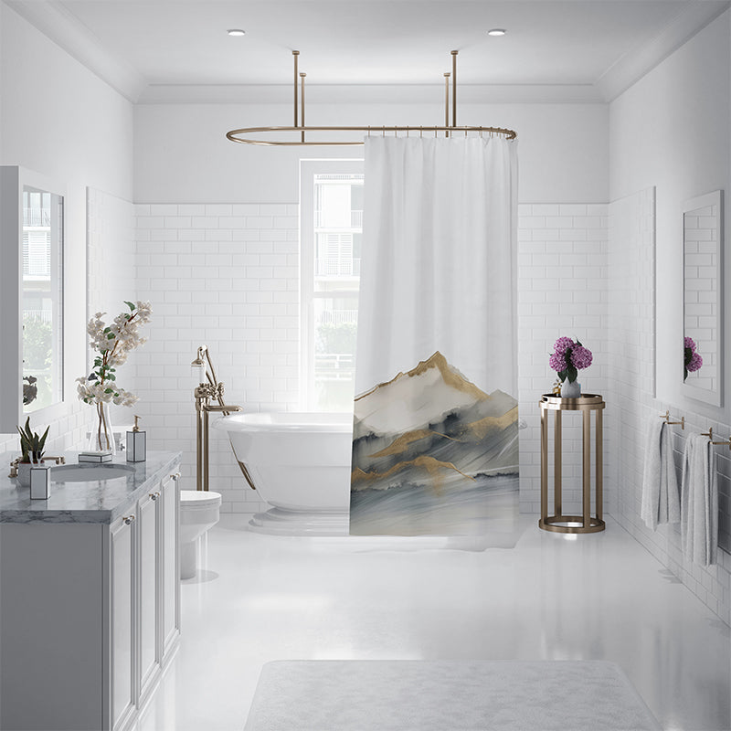 ZHENGYANG Shower curtain 3（Ask customer service for specific prices） Thickened tarp shower curtain