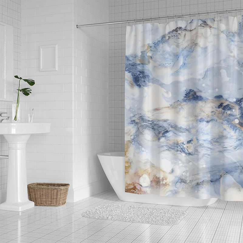ZHENGYANG Shower curtain 8（Ask customer service for specific prices） Dry and wet separation perforation-free screen