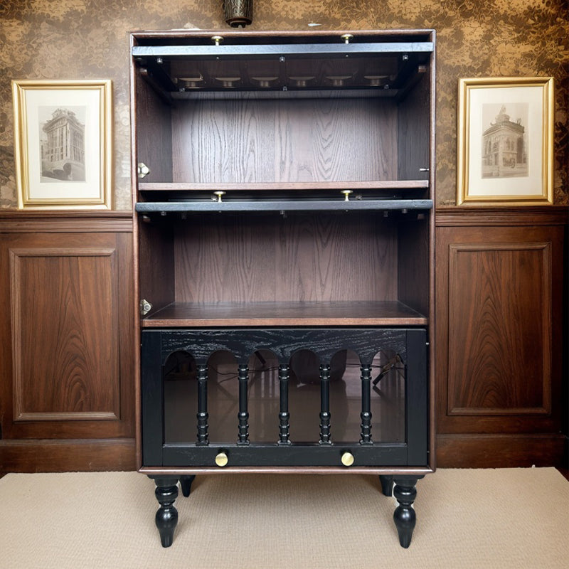 TONGLI French Vintage Cabinet  Sideboard solid wood tea cabinet  Display cabinets for home use