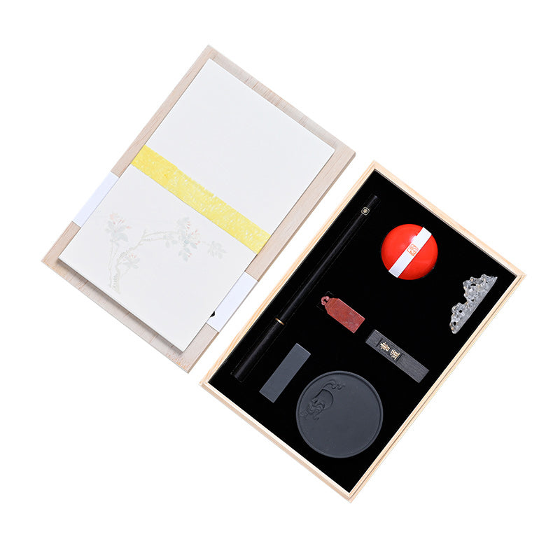 XUANYAN Pinghu autumn moon   Primary custom gift box entry brush painting and calligraphy