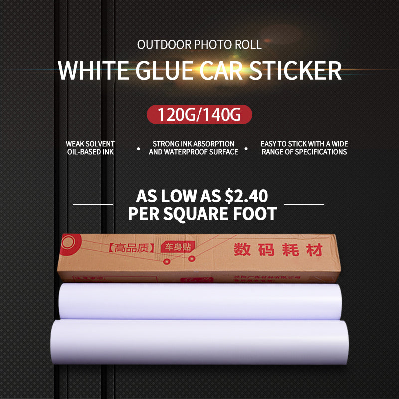 YIXING white glue car sticker（Ask customer service for specific prices）White adhesive advertising car stickers  Waterproof car sticker