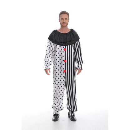 CAIYUN 2-piece clown jumpsuit for men (Onesie + wig) YJS1003 Funky prop Role play