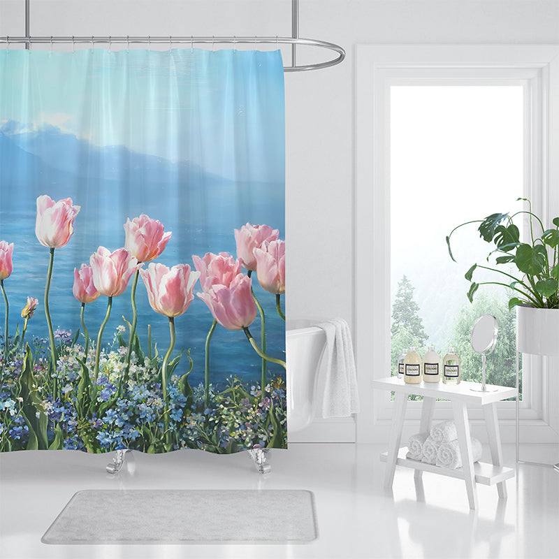 ZHENGYANG Shower curtain 4（Ask customer service for specific prices） Partition curtain light luxury high-grade thick shower curtain