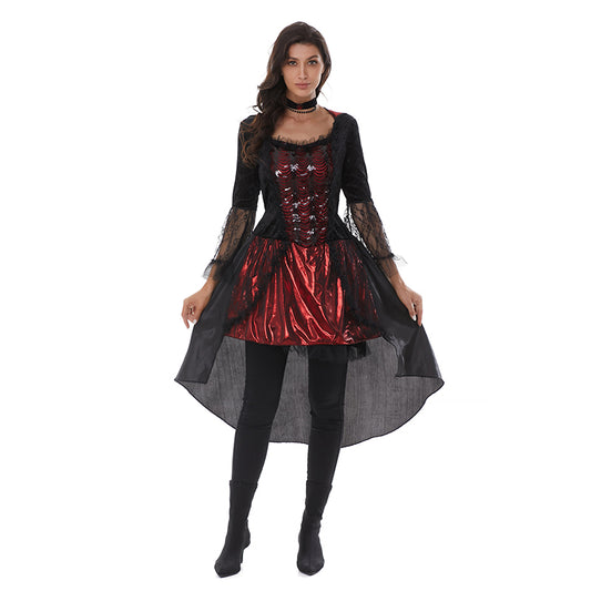 CAIYUN Adult female vampire dress 2-piece set (Skirt + Neckline) 20118 Dresses Funny costume