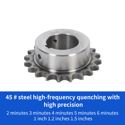 45#steelfinishedhole chain wheel Low noise, high precision, and long lifespan（Products can be customized,This price is for display, price ask customer service）