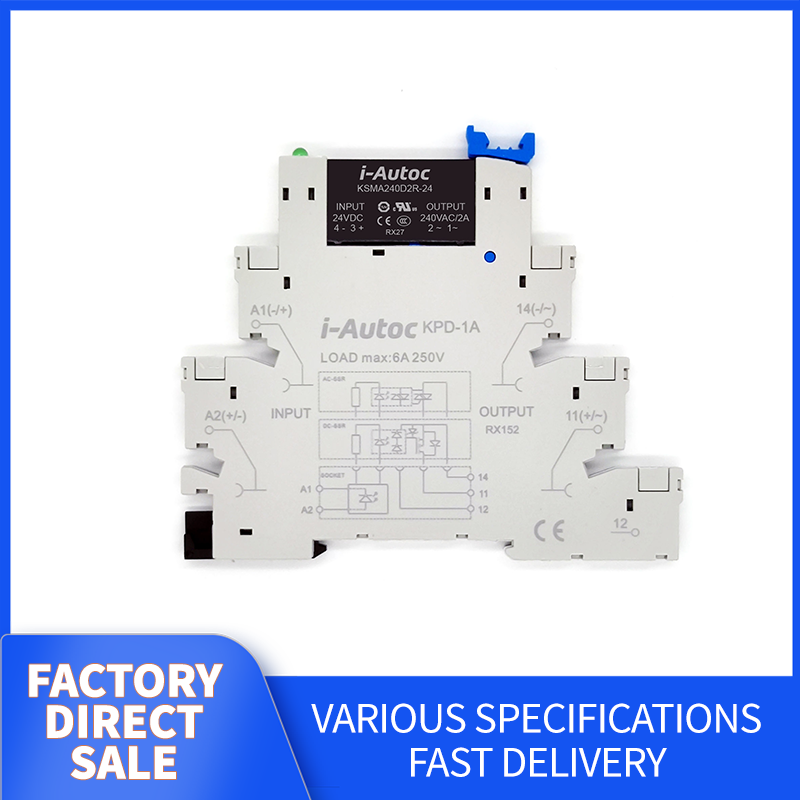 i-Autoc KSMA/KSMD Single Phase AC/DC Output Solid State Relay with Plug-in Socket Available. (Request customer service for specific prices)