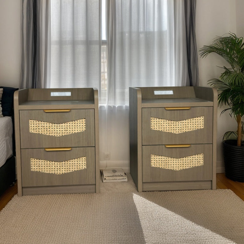 TONGLI bedside table（Ask customer service for specific prices）Solid wood three drawer nightstand  Storage Cabinet Mini Bedside