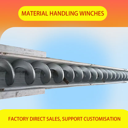 HUAFA Material Conveying Winches（Products can be customized, price ask customer service）U-type screw conveyor  Shaftless auger conveyor
