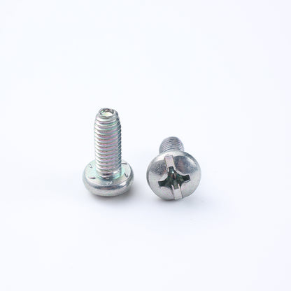 SHENGDA Triangular cross recessed pan head screws (trivalent colored zinc plated)（Ask customer service for specific prices）Low head bolt Large flat head screws Fixing bolt