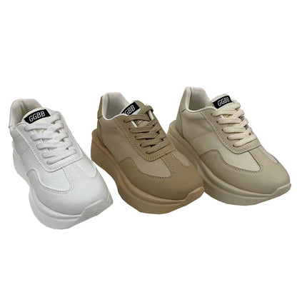 XINRUI Contrasting platform shoes for women  Fashion casual breathable sports small white shoes（3000 pairs price）