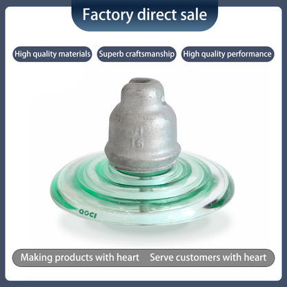 QOCI ELECTRIC 40KN Suspended Tempered Glass Insulator U40b（Starting from 1000，Specific price consulting customer servicey） Anti-Pollution glass Insulator