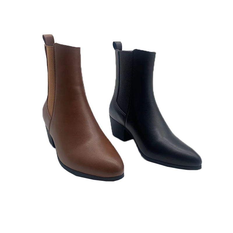 XINRUI Pointy ankle boots for women  Autumn and winter leather  Cold and Warm Protection（3000 pairs price）