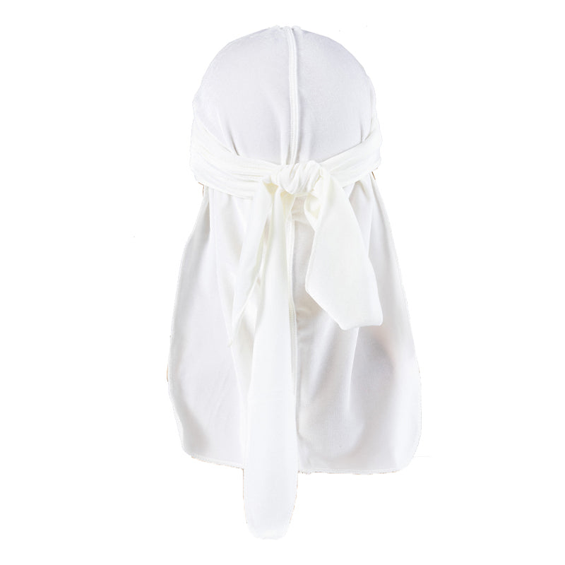 ZHENYANG Flannelette Pirate Hat for Men Long Tail Turban (4803)  Sweat wicking hip-hop bounce