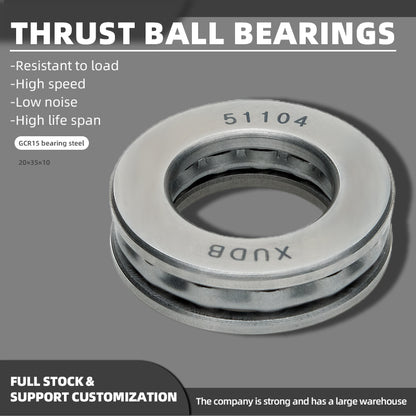 XINOU Thrust ball bearings 51104  Three-piece flat pressure thrust ball  Spindle high speed angular contact bearings