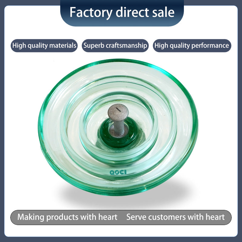 QOCI ELECTRIC 70KN Suspended Tempered Glass Insulator U70b（Starting from 1000，Specific price consulting customer service）Anti-Pollution glass Insulator