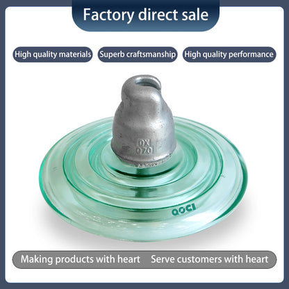 QOCI ELECTRIC 70KN Suspended Tempered Glass Insulator U70b（Starting from 1000，Specific price consulting customer service）Anti-Pollution glass Insulator